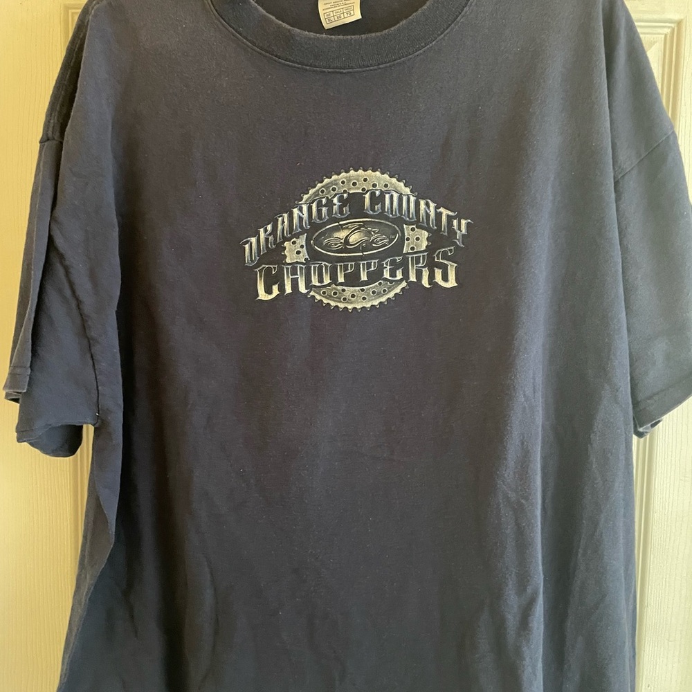 Orange County Choppers Blue Men's Shirt y2k